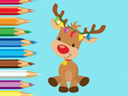 Coloring Book: Cute Christmas Reindeer